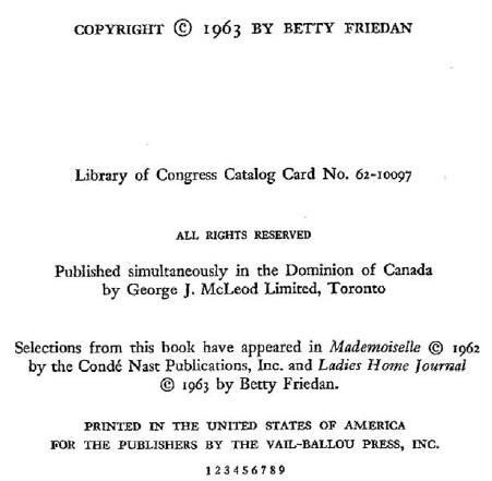 friedan problem that has no name The Feminine Mystique Betty Friedan