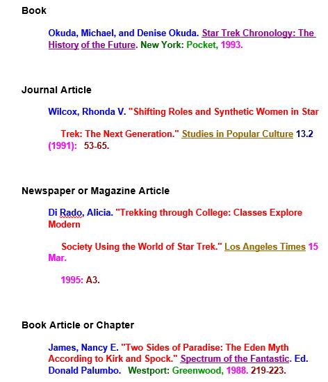 MLA ��ʽ�ο�